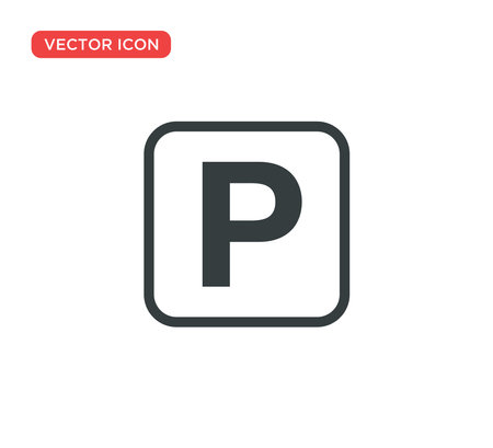 Parking Sign Symbol Vector Illustration Design Editable Resizable EPS 10のイラスト素材