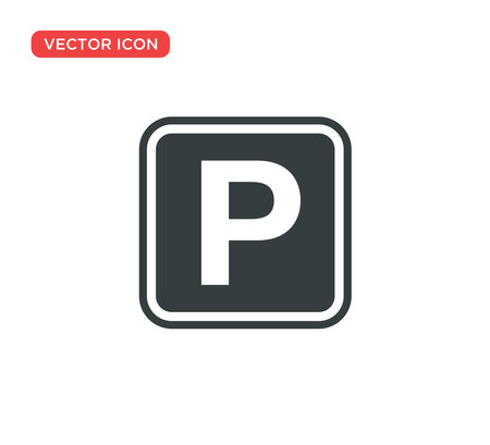 Parking Sign Symbol Vector Illustration Design Editable Resizable EPS 10のイラスト素材
