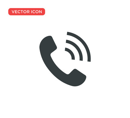 Phone Call Icon Vector Illustration Design Editable Resizable EPS 10のイラスト素材