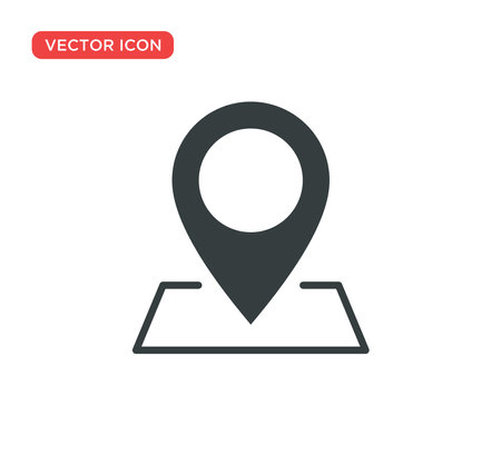 Pin Location Mark Sign Icon Vector Illustration Design Editable Resizable EPS 10のイラスト素材