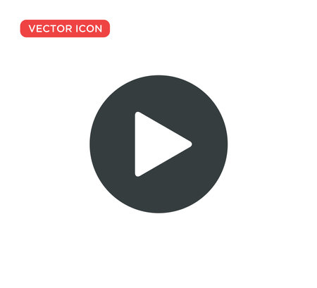 Play Icon Vector Illustration Design Editable Resizable EPS 10のイラスト素材