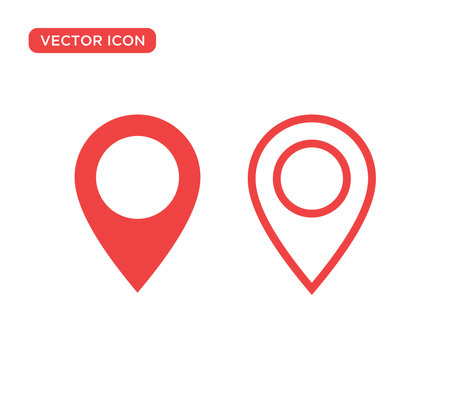 Pin Location Mark Sign Icon Vector Illustration Design Editable Resizable EPS 10のイラスト素材