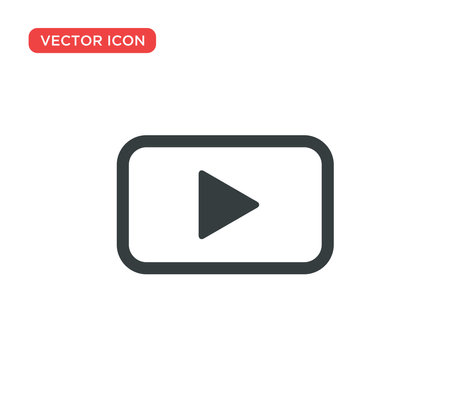 Play Icon Vector Illustration Design Editable Re sizableのイラスト素材