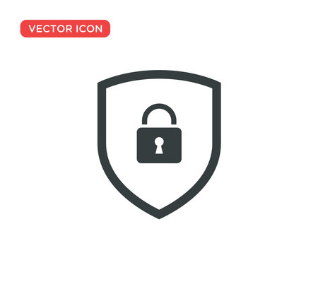 Shield Protection Icon Vector Illustration Designのイラスト素材