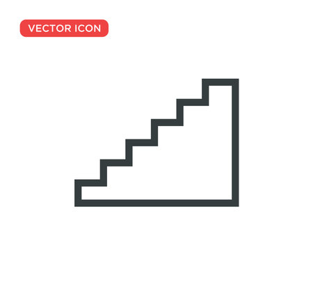 Stairs Icon Vector Illustration Designのイラスト素材