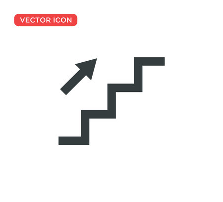 Stairs Icon Vector Illustration Designのイラスト素材