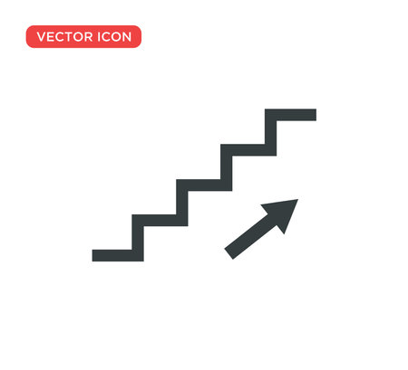 Stairs Icon Vector Illustration Designのイラスト素材