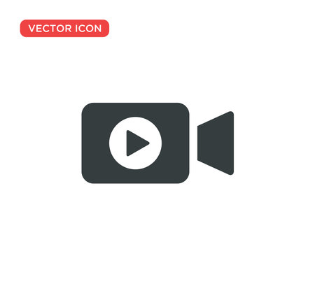 Video Camera Play Icon Vector Illustration Designのイラスト素材