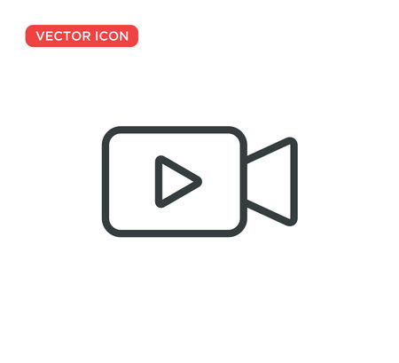 Video Camera Play Icon Vector Illustration Designのイラスト素材