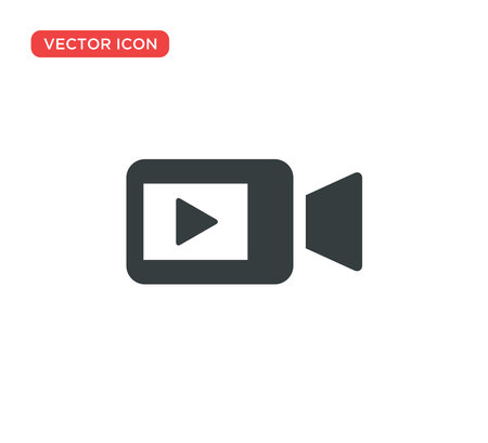Video Camera Play Icon Vector Illustration Designのイラスト素材