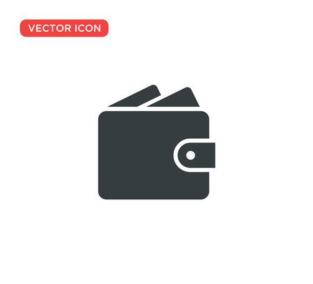 Wallet Icon Vector Illustration Design Editable Resizable EPS 10のイラスト素材