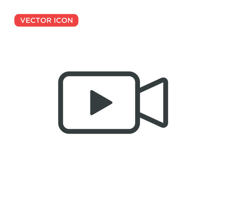 Video Camera Play Icon Vector Illustration Designのイラスト素材