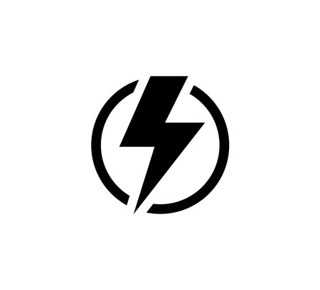 Lightning Bolt Icon Logo Vector Illustration Design Editable Resizable EPS 10のイラスト素材