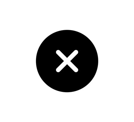 Close Mark Symbol Icon Logo Vector Illustration Design Editable Resizable EPS 10のイラスト素材