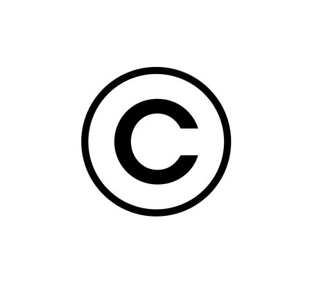 Copyright Symbol Icon Logo Vector Illustration Design Editable Resizable EPS 10のイラスト素材