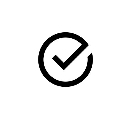 Check Mark Symbol Icon Logo Vector Illustration Design Editable Resizable EPS 10のイラスト素材