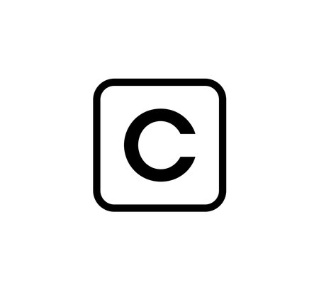 Copyright Symbol Icon Logo Vector Illustration Design Editable Resizable EPS 10のイラスト素材