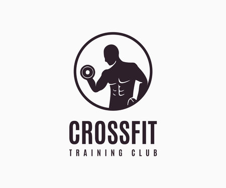 Fitness Gym Logo Vector Icon Illustration Template Design Editable Resizable EPS 10のイラスト素材