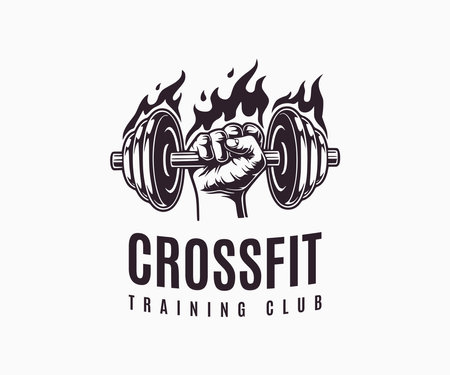 Fitness Gym Logo Vector Icon Illustration Template Design Editable Resizable EPS 10のイラスト素材