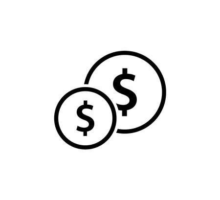 Money Dollar Sign Icon Logo Vector Illustration Design Editable Resizable EPS 10のイラスト素材