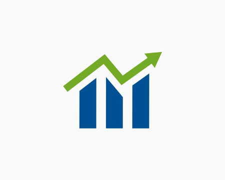 Financial Insurance Chart Diagram Logo Vector Illustration Template Design Editable Resizable EPS 10のイラスト素材