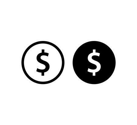 Money Dollar Sign Icon Logo Vector Illustration Design Editable Resizable EPS 10のイラスト素材