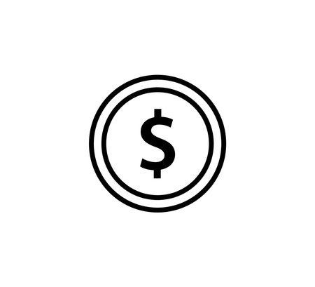 Money Dollar Sign Icon Logo Vector Illustration Design Editable Resizable EPS 10のイラスト素材