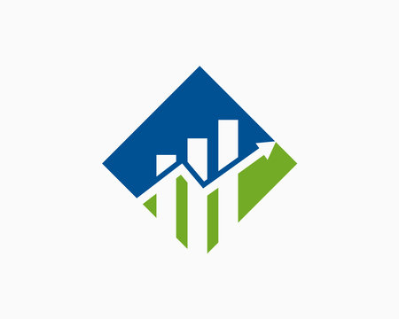 Financial Insurance Chart Diagram Logo Vector Illustration Template Design Editable Resizable EPS 10のイラスト素材