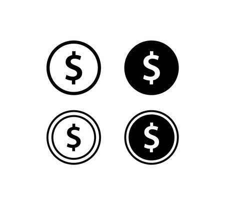 Money Dollar Sign Icon Logo Vector Illustration Design Editable Resizable EPS 10のイラスト素材