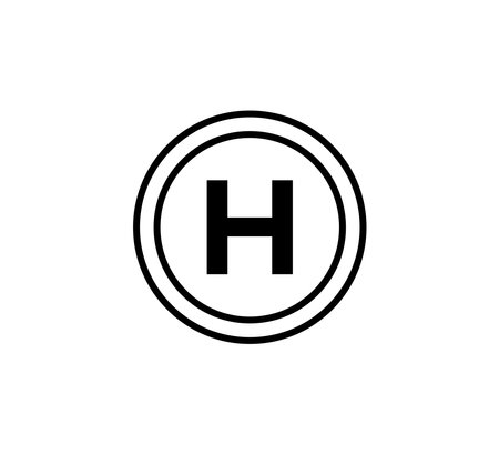 Helipad Symbol Icon Logo Vector Illustration Design Editable Resizable EPS 10のイラスト素材