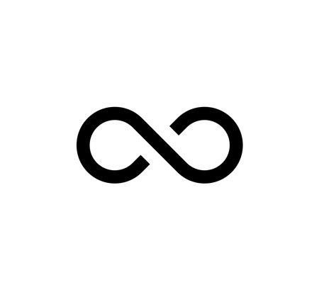 Infinity Symbol Icon Logo Vector Illustration Design Editable Resizable EPS 10のイラスト素材