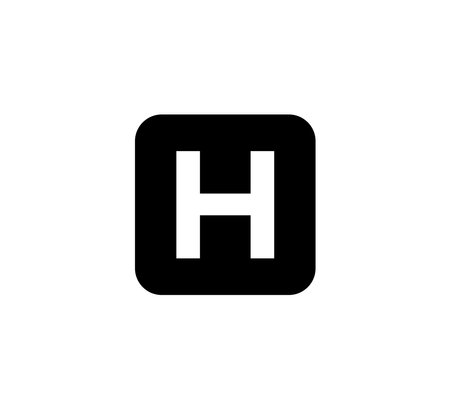 Helipad Symbol Icon Logo Vector Illustration Design Editable Resizable EPS 10のイラスト素材