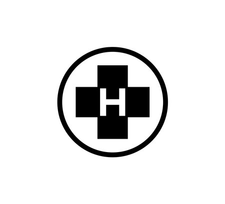 Helipad Symbol Icon Logo Vector Illustration Design Editable Resizable EPS 10のイラスト素材