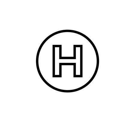 Helipad Symbol Icon Logo Vector Illustration Design Editable Resizable EPS 10のイラスト素材