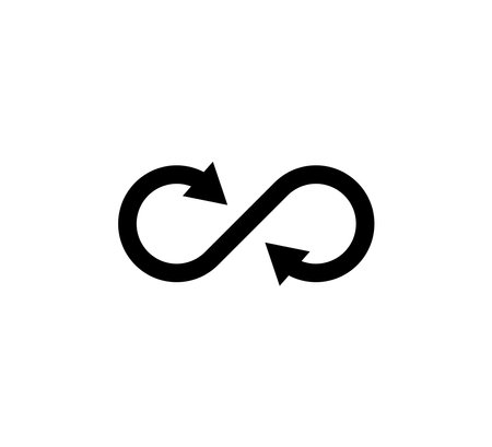 Infinity Symbol Icon Vector Illustration Design Editable Resizableのイラスト素材