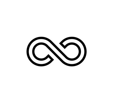 Infinity Symbol Icon Logo Vector Illustration Design Editable Resizable EPS 10のイラスト素材