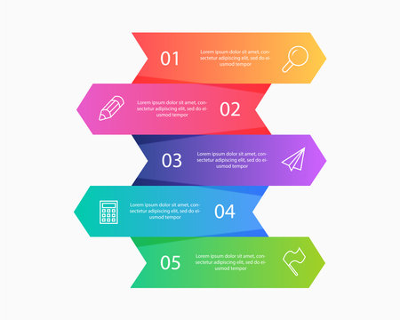Business Infographics Collection Vector Illustration Design Editable Resizableのイラスト素材