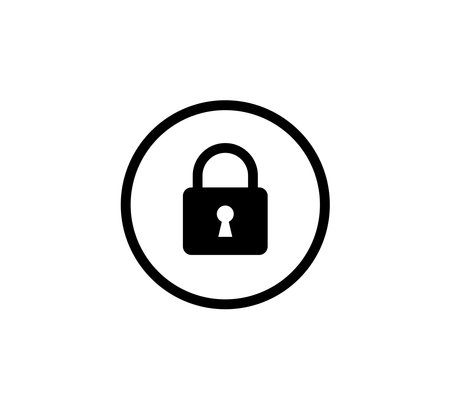 Lock Icon Logo Vector Illustration Design Editable Resizableのイラスト素材