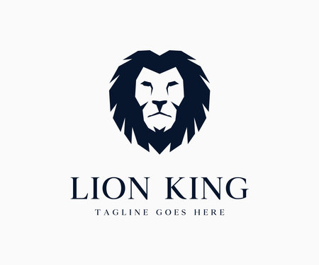 Luxury King Lion Logo Icon Vector Illustration Template Design Editable Resizableのイラスト素材