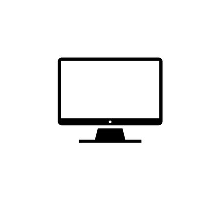 Monitor Computer Icon Logo Vector Illustration Design Editable Resizableのイラスト素材