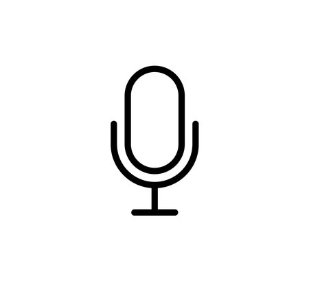 Microphone Icon Logo Vector Illustration Design Editable Resizableのイラスト素材