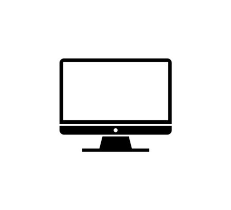 Monitor Computer Icon Logo Vector Illustration Design Editable Resizableのイラスト素材