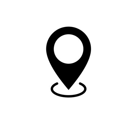 Pin Locator Icon Logo Vector Illustration Design Editable Resizableのイラスト素材