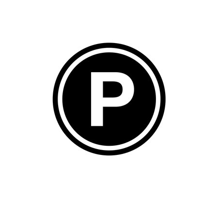 Parking Sign Symbol Icon Logo Vector Illustration Design Editable Resizableのイラスト素材