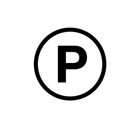Parking Sign Symbol Icon Logo Vector Illustration Design Editable Resizableのイラスト素材
