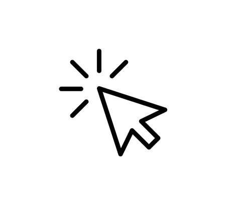 Pointer Arrow Icon Logo Vector Illustration Design Editable Resizableのイラスト素材
