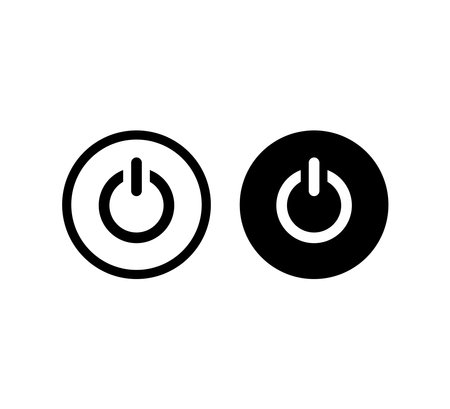 Power Switch Button Icon Logo Vector Illustration Design Editable Resizableのイラスト素材