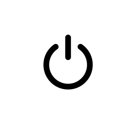 Power Switch Button Icon Logo Vector Illustration Design Editable Resizableのイラスト素材