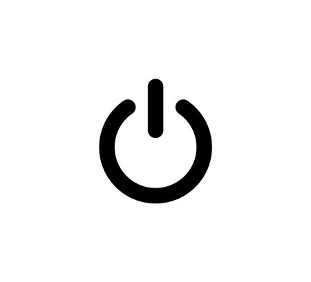 Power Switch Button Icon Logo Vector Illustration Design Editable Resizableのイラスト素材