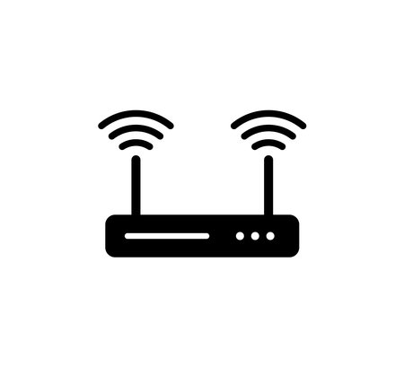 Router Signal Icon Logo Vector Illustration Design Editable Resizableのイラスト素材